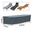 Housse de protection pour meubles de jardin - WOLTU - 218x77x55 cm - Imperméable et résistant aux UV-1