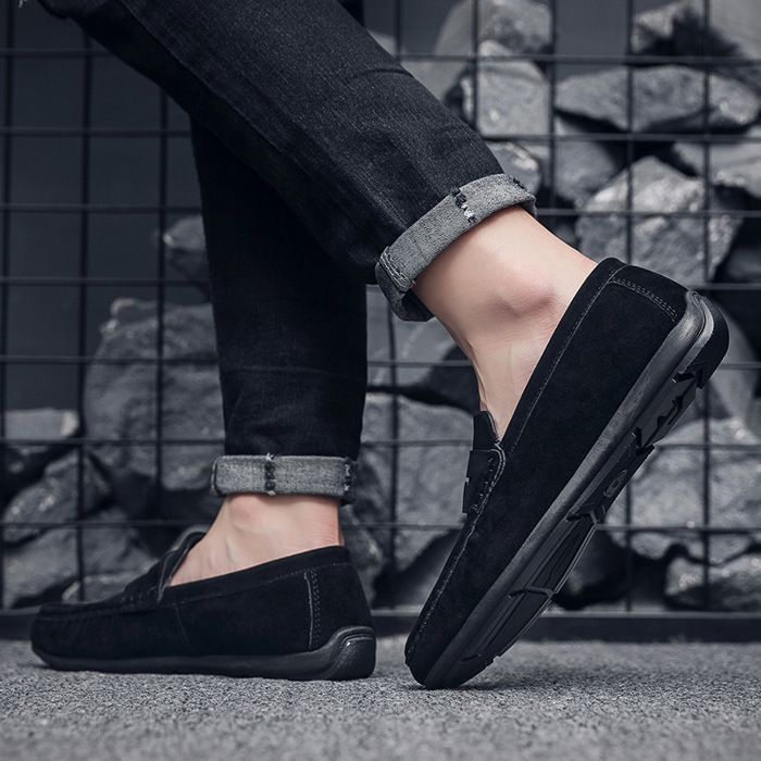 Mocassins Woolie Kickback Chaise 2.0 - Chaussures Sans Talon En Daim Et Toile, Doublure Laine, Semelle Amortie - 10