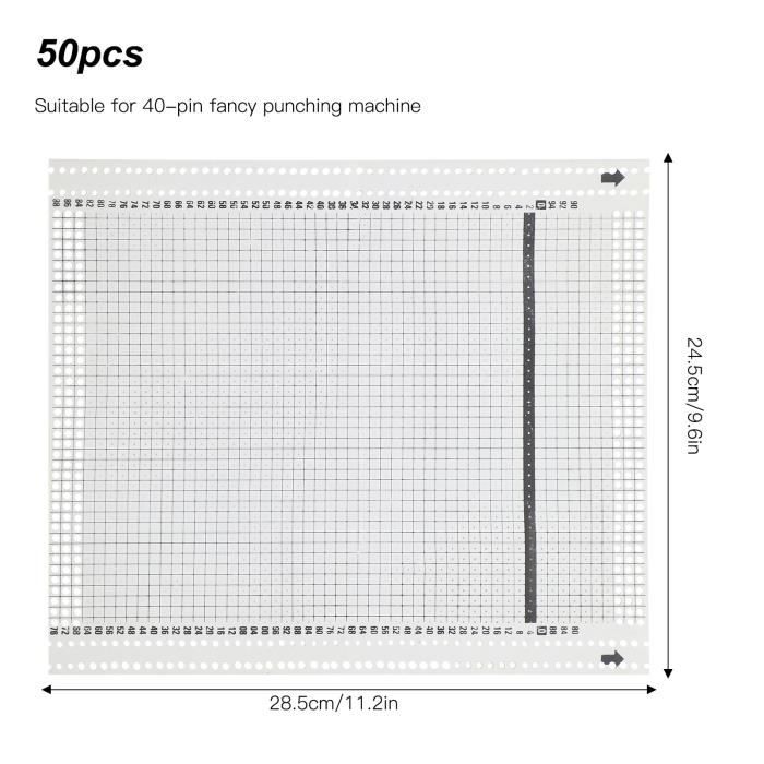 Carte Poinçonnée Brother Pour Machine à Tricoter – Motif Hiéroglyphes/Fairisle – USA
