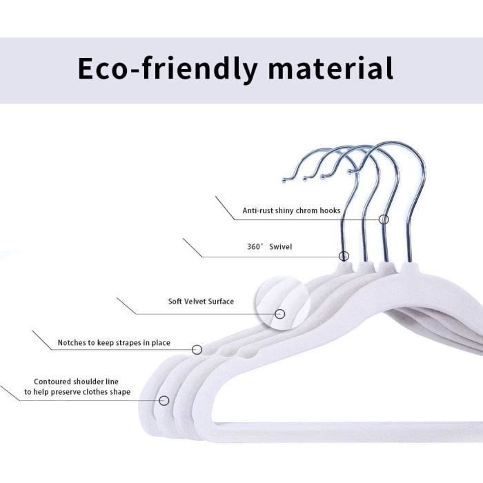 Perchas Para Ropa De Infantiles De Terciopelo Percha Duradera Adecuada Gancho Giratorio A 360 Para Ninos Y Bebes 29 5Cm 40 U H159 Cdiscount Maison