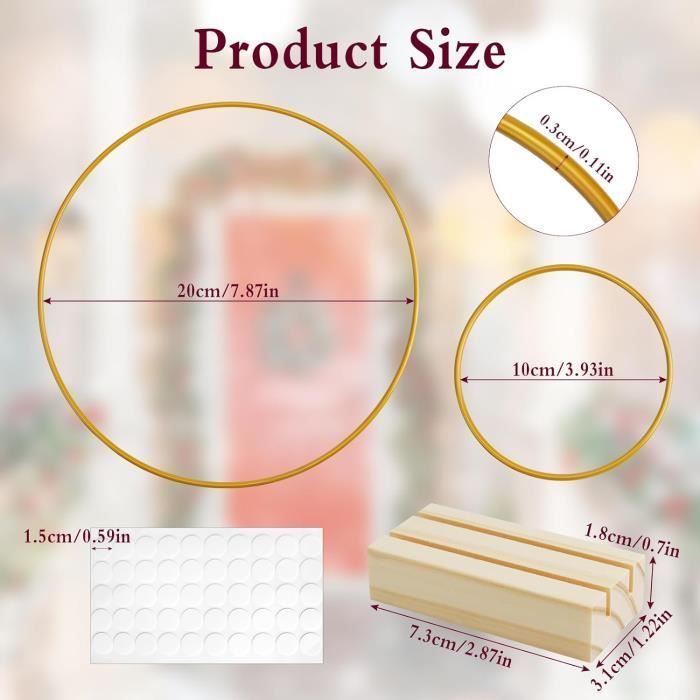 12 Cercles Métal Argent 10 Cm – Pour Attrape-rêves, Couronnes, Décorations Murales, Art Floral, DIY Créatif