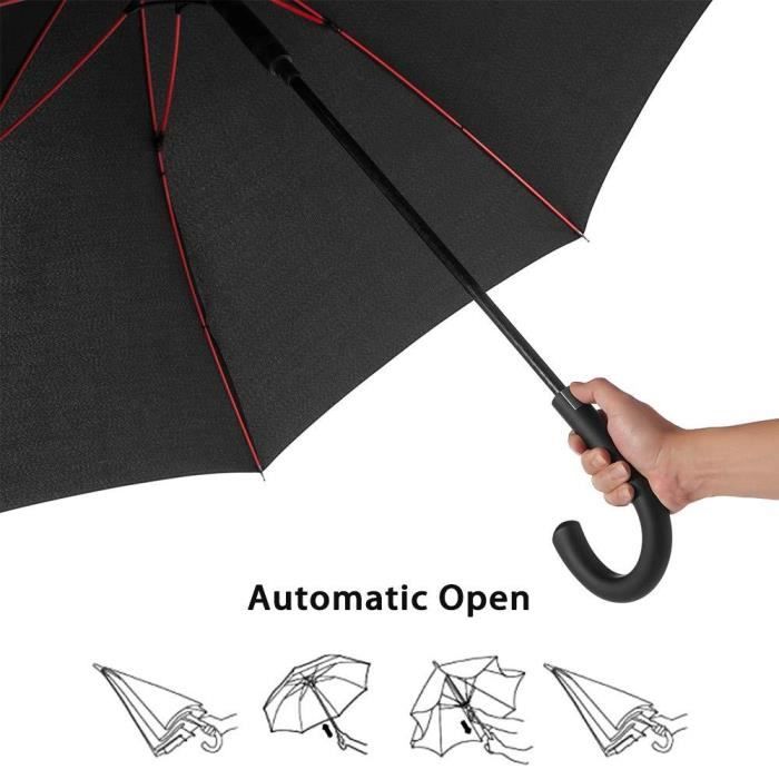 Parapluie Canne Auto Noir