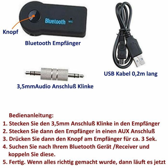 Récepteur Bluetooth 4.0, Adaptateur Bluetooth Suppression du Bruit,Kit Main  Libre Voiture pour Streaming Maison,Appels Mains Libres - Cdiscount  Informatique