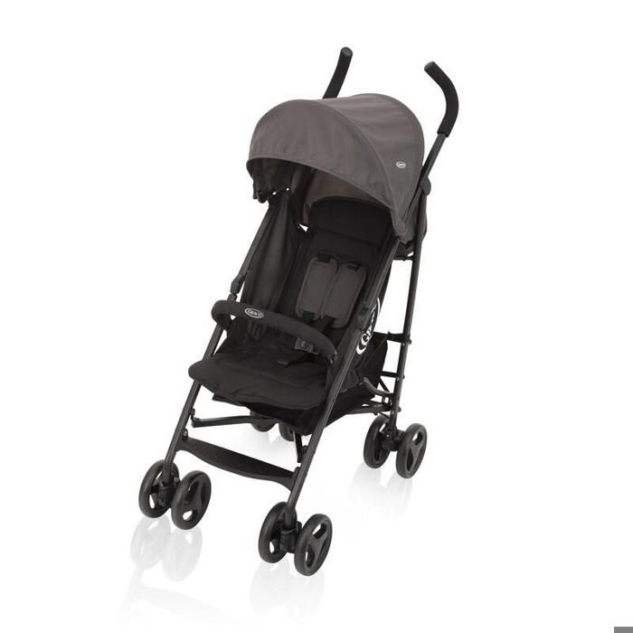 Poussette canne GRACO Travelite Black Grey 8 roues Pare