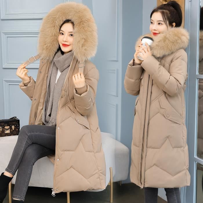 MANTEAU Femme Grande Taille Manches longues Coupe slim Mode Coton
