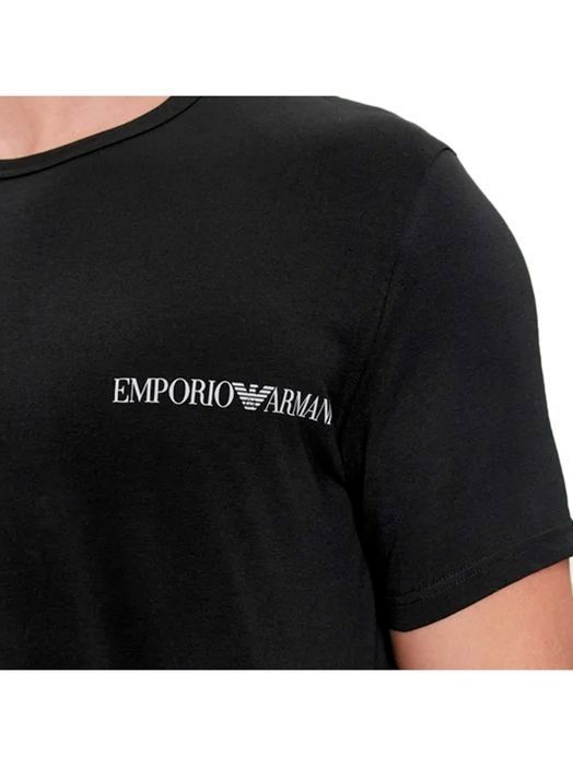 Lot De 2 T Shirts Lounge Crew Emporio Armani Homme Noir