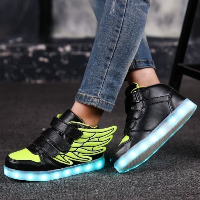 Chaussure Enfant Avec Talon Chaussures Enfant LED Lumière Couleurs
