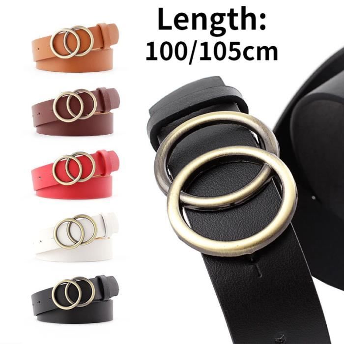 Ceinture en metal a double anneau pour femme Style 5 BlackGold Blanc Blanc Cdiscount Pret a Porter