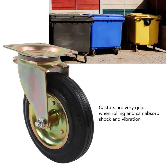 Pneu Simple Gonflable 6 Pouces Caoutchouc - Roulette 150kg Pour Chariot Service Intensif