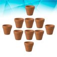 12 Pcs 3x3 cm Petit Mini Terre Cuite Argile Céramique Poterie Planteur Cactus Pots De Fleurs pour Plantes Artisanat Faveur De-2