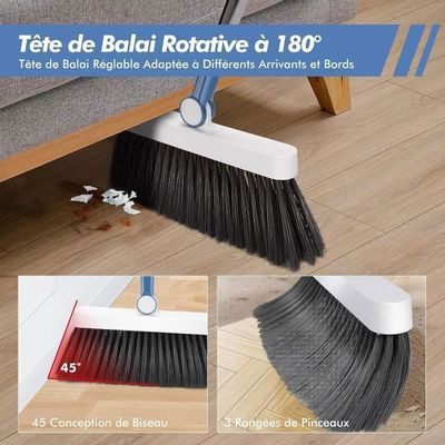 HEVOL Ensemble Balai et Pelle à poussière, Balai Rotatif à 180 degrés et Pelle à poussière sur