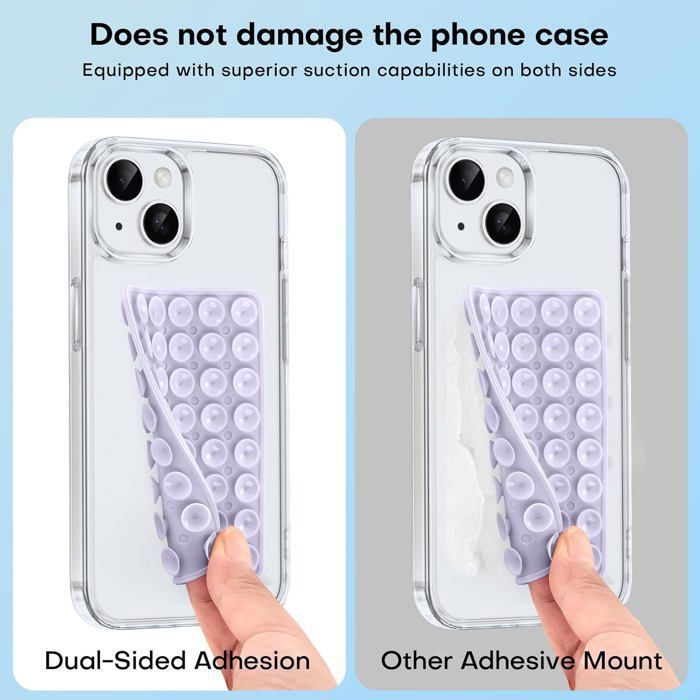 BAPPSUS Support Téléphone Ventouse Bleu – Silicone Universel Pour Bureau, Mur Ou Pare-brise