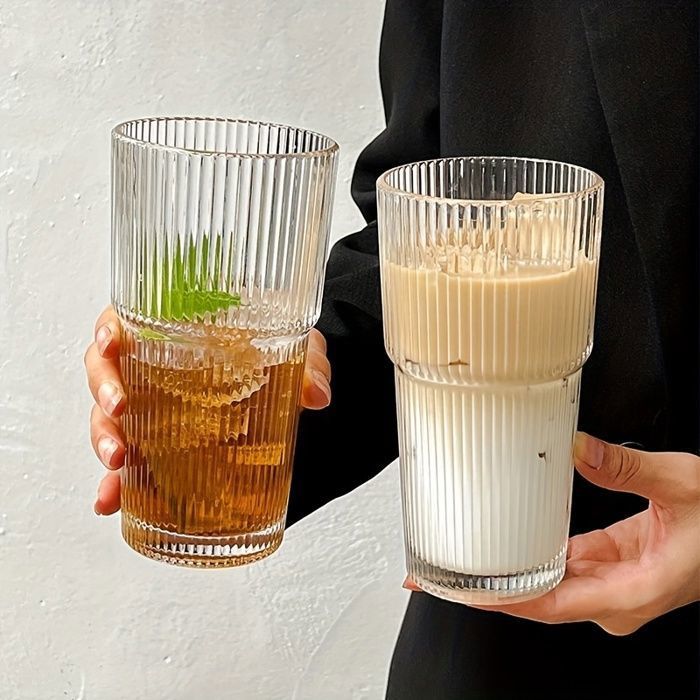 Tasse En Verre Esthétique Nœud Rose 450 Ml - Gobelet Café Glacé Avec Couvercle Bambou, Paille Et Brosse