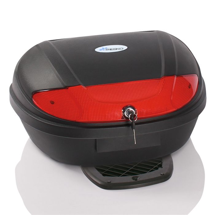 Coffre De Moto / Scooter Top Case 24 Litres - Noir - Résistant à L'eau - Pour Un Casque