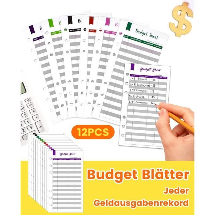 Budget planner francais Accessoires set, comprendre pochette a6 budget  enveloppe zippée, étiquettes en francais, budget diary, (Q) - Cdiscount  Beaux-Arts et Loisirs créatifs