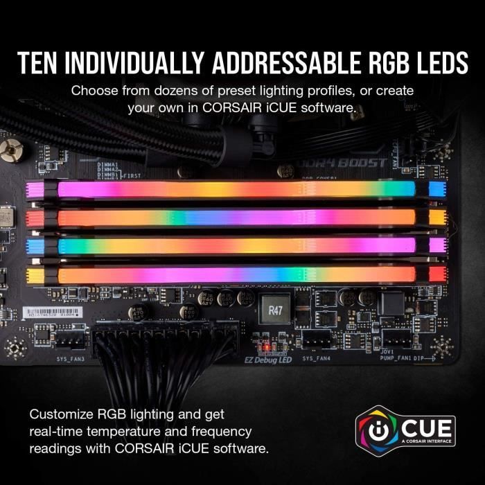 Corsair Vengeance RGB PRO Series 16 Go 2x 8 Go DDR4 3600 MHz CL18 Kit Dual Channel 2 barrettes de RAM DDR4 PC4 28800 Cdiscount Informatique