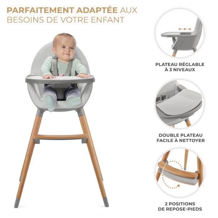 Chaise Haute Évolutive Mobiclinic Forest - 2 En 1 Réglable - 6-36 Mois - 35kg