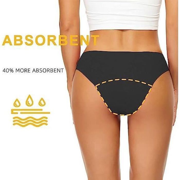 Short De Bain Menstruel Femme - 100% Polyester - Taille Haute - Gainant - Pour Natation Et Plage