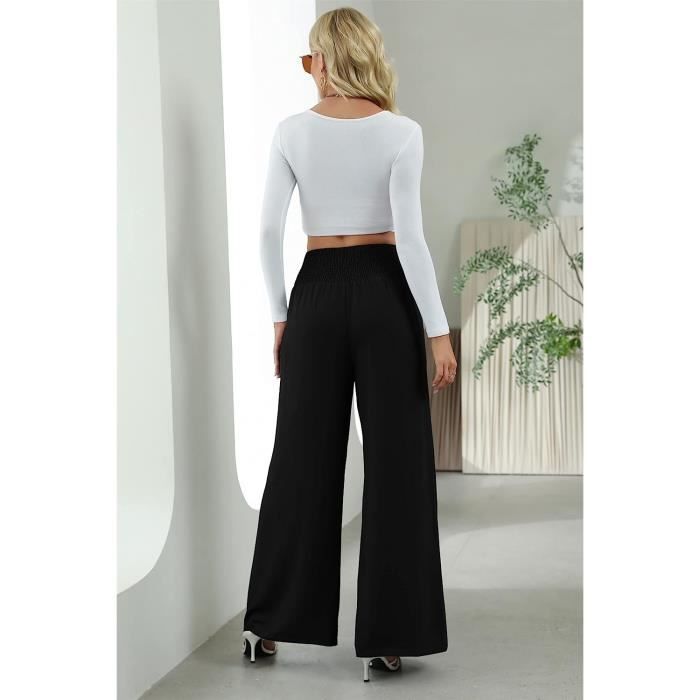 Pantalon fluide noir femme été cheap