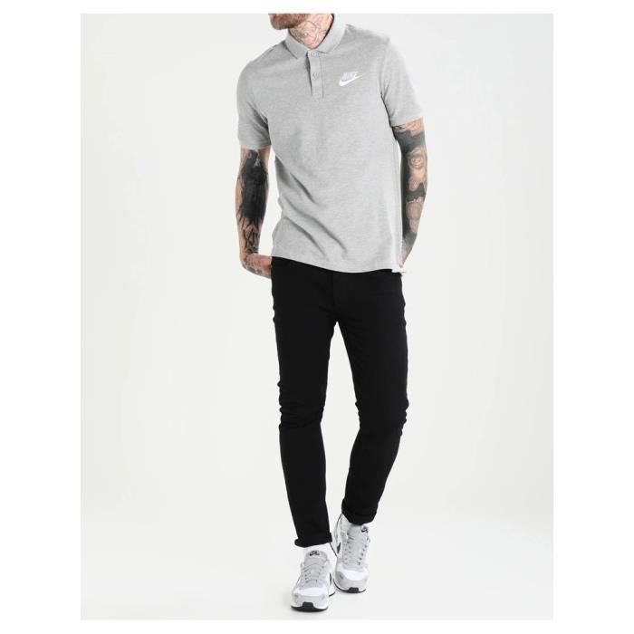 Polo nike gris cheap
