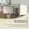 Toile de rechange pour pergola 3 x 3 m polyester haute densité 180 g/m² beige 250x255x1cm Beige-3