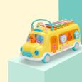 Puzzle frapper sur le piano bus jouet pour enfants blocs de construction multifonctionnels perle ligne de traction frapper-3