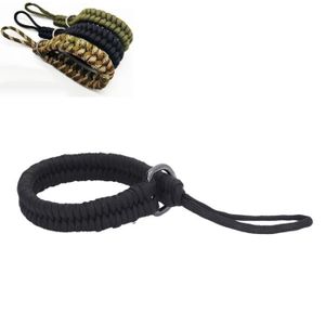 Dragonne de poignet pour appareil photo (paracorde 550) haut de gamme réglable tissée à la main pour Nikon, Sony, Canon, Panasonic, Fujifilm, Olympus, DSLR SLR sans miroir (Noir