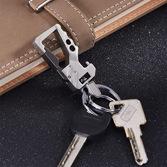 Set de porte-clés de Luxe en métal et cuir - 2 pièces - Clé de voiture -  Accessoires
