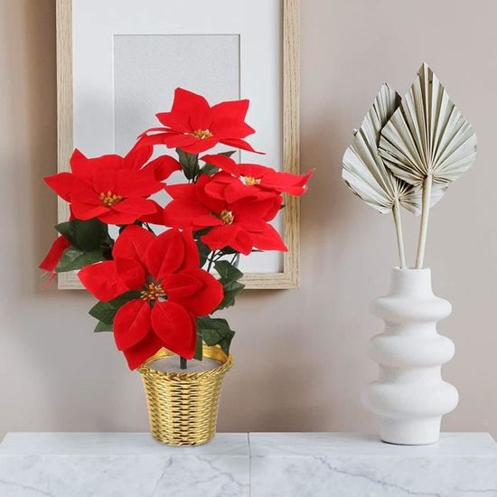 De Noël étoile 42cm rouge en pot AR FLEURS ARTIFICIELLES ART FLEURS ART plantes 