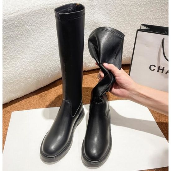 Bottes Hautes Femme Apt 9 Irene Noires Taille 6 - Talon Cuban Moyen, Fermeture Zip