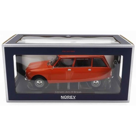 CITROËN Ami 8 Break de 1975 Orange Voiture de Collection 1/18 NOREV Métal - Jeux - Jouets