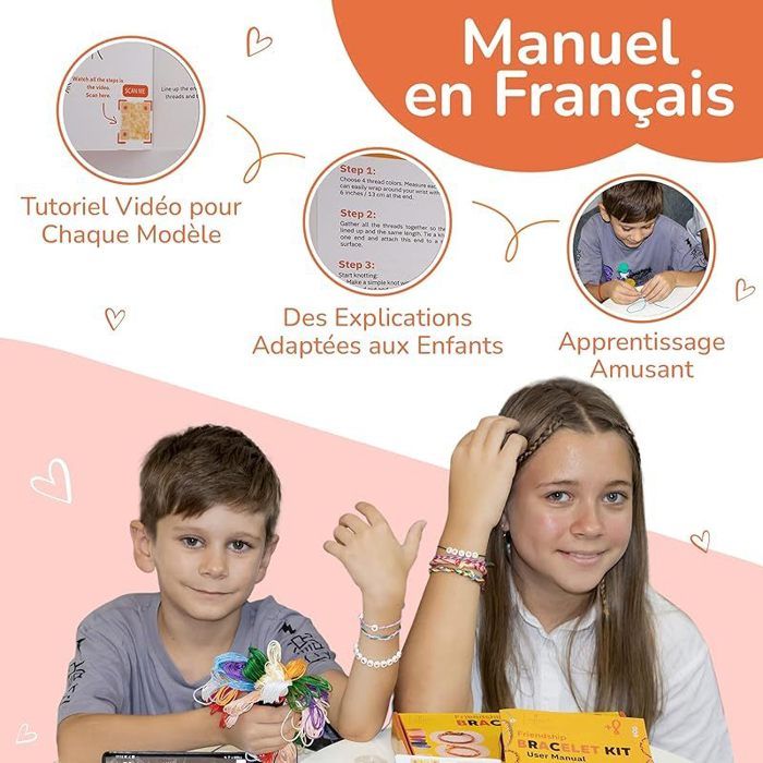 Coffret Bracelets brésiliens Ravensburger Loisir créatif enfant DIY dès 7 ans - Jeux - Jouets