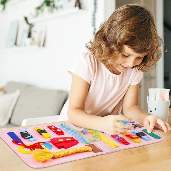 Busy Board, Jouets Montessori pour Enfants de 2 3 4 Ans Motricité Fine et  Activités de Voyage,Enfants Apprendre Compétences de Vie - Cdiscount  Puériculture & Eveil bébé