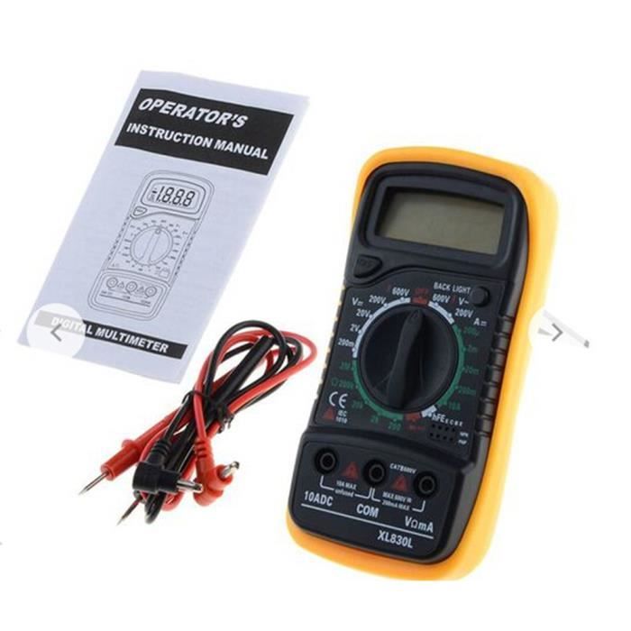 Multimètre Numérique Testeur Electrique Professionnel, Écran LCD