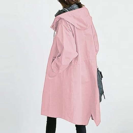 Veste Longue Imperméable Femme Veste De Pluie Longue Femme