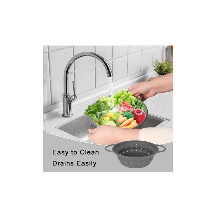 Passoire Pliable Pratique En Silicone - Économise De L'espace Et Du Temps Dans La Cuisine Rouge à Prix Passoire Pliable Pratique En Silicone - Économise De L'espace Et Du Temps Dans La Cuisine Rouge à Prix