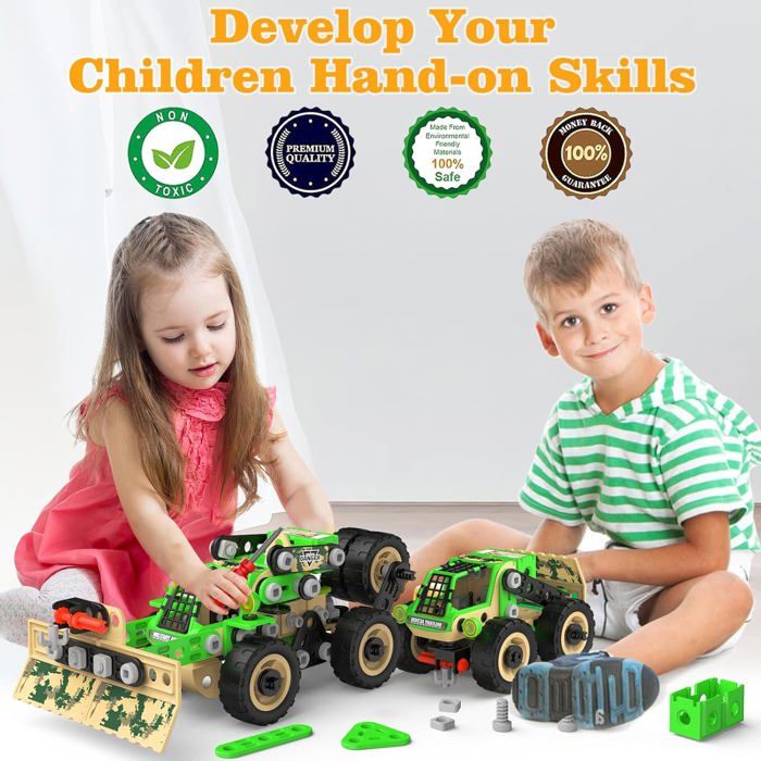 Jeu de Construction Enfant 5 6 7 8 9 Ans Garcon Fille 229PCS Blocs ...