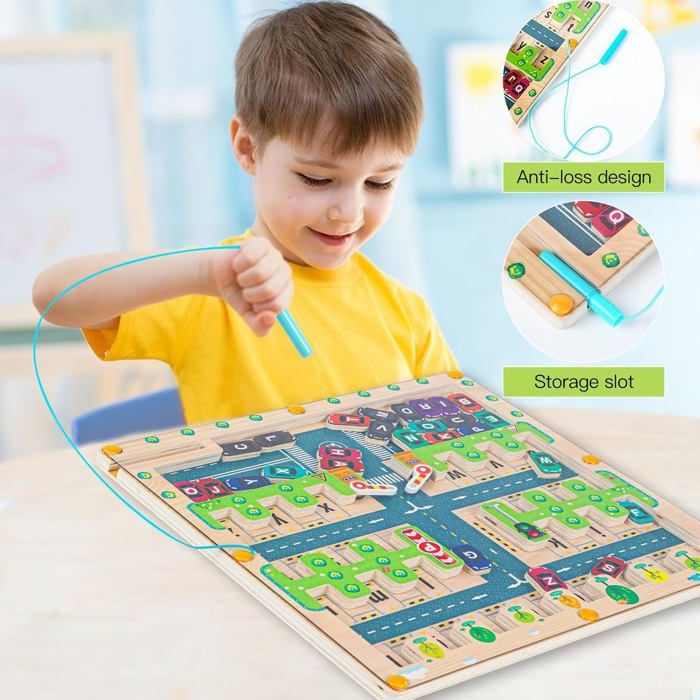 Epokus Labyrinthe Magnétique Montessori - Jouet Éducatif Jungle Dès 2 3 4 5 6 Ans - Développement Enfant