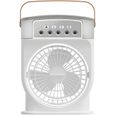 1 Mini Climatiseur Mobile Sans Évacuation, Ventilateur Brumisateur Rechargeable Type-C, 3 Vitesses H ACCESSOIRES FABRICATION MAISON