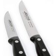 Lot de 2 couteaux de cuisine professionnels (150 mm) - Couteau coupe-légumes (100 mm) - Acier inoxydable Nitrum - Manche noi[197]-0