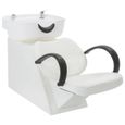 704•NEUF•Chaise de salon avec lavabo|Fauteuil de Barbier Fauteuil Coiffeur Classic|Hydraulique Inclinable Blanc Similicuir Expéditio-0