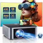 HYTOBP Vidéoprojecteur 4K, FHD 1080P, 850 ANSI, HIFI, Auto Focus/Keystone, Évitement d'objets, WiFi 5G BT 5.3, Noir
