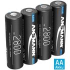 ANSMANN pile rechargeable AA 2800mAh NiMH - haute capacité, pour les besoins élevés en énergie ex. les flashes photo, lampe de poche