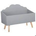 Coffre à jouets - Atmosphera créateur d'intérieur - Nuage - Gris - MDF - 58x28x45 cm