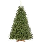 FairyTrees Sapin de Noël Artificiel 220cm ÉPICÉA Naturel | Arbre de Noël avec Support en Bois | Tronc Vert | Made in EU