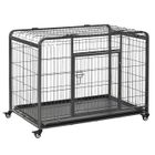 PawHut - Cage pour chien - Métal - 109.5x71x78cm - Gris