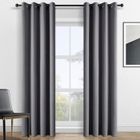 Rideau Occultants 140x240cm TOPFINEL à Oeillets Thermique Isolant AntiFroid Décoratif Chambre AntiBruit 2 Panneaux Gris Anthracite