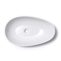 Vasque à poser Mai & Mai - Col809 - Blanc ovale - Résine de synthèse - 60x36x14cm