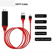1.8M câble HDMI pour la foudre Micro USB vers HDMI adaptateur câble de convertisseur AV HD - Modèle: For Iphone IOS  - FYDZLJXB01519