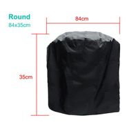 Housse de protection,Housse de protection ronde pour barbecue, couverture anti-poussière imperméable pour four de - Black84x35cm